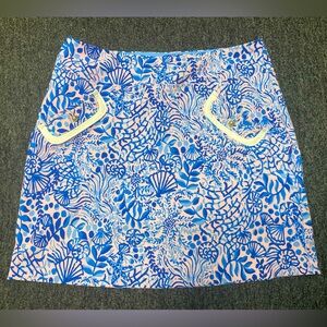 Lilly Pulitzer Luxletic Monica Skort Calla Lilly Pink High Tides Good Vibes Sz 8